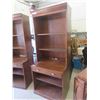 Image 3 : 2 Modern Step Back Walnut Hutch + Cabinet with Drawer22" X 30" x 76" - 