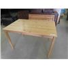 Image 1 : Solid Pine Kitchen Table with 4 Legs 29" x 29.5" x 47" 