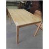 Image 2 : Solid Pine Kitchen Table with 4 Legs 29" x 29.5" x 47" 