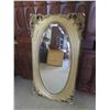 Image 1 : Very Ornate Oval Bevelled Mirror in Fancy Frame - Eaton's 25.5" x 47" 