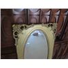 Image 2 : Very Ornate Oval Bevelled Mirror in Fancy Frame - Eaton's 25.5" x 47" 