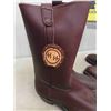 Image 6 : 3 Pairs Brown Leather Boots - (2) sz 12, (1) Sz 11 - Steeled Toed - New Old Stock