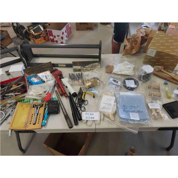 Assorted Jewellers Tools ; Ring Sizers, Hammers, Precision Ratchet, Stamps,