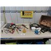 Image 1 : Mitre Saw, Wooden Drawer Handles, trouble Light, Assorted Hand Tools, plus more