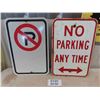 Image 1 : Steel ' No Parking Anytime' Sign 12" x 18" + Other Metal Sign 12" x 18" with 