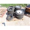 Image 1 : 15 Trailer Tires - some with rims ; (6) 8" rims + (7) 12" rims + (2) 13" rims - Tires ; 