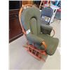 Image 2 : Wooden Glider Rocker with Comfy Seat Cushion