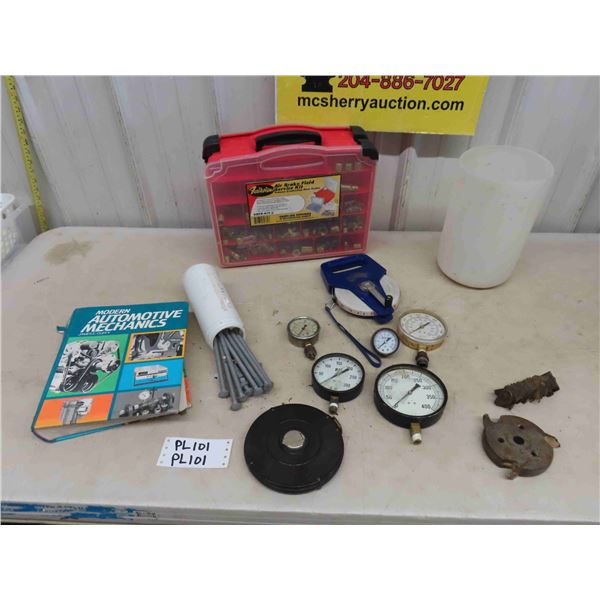 Air Brakes Field Service Kit with Lots of Brass Fittings, Various Gauges,