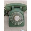 Image 2 : Vintage Green Rotary Dial Table Phone, Fine China 3pc Soda Fountain Set in Box