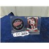 Image 1 : Ted Lindsay Signed Puck + Card