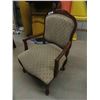 Image 2 : Sweet Solid Wood with Upholstered Seat + Back - Highly Detailed Living Room Arm Chair