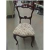 Image 1 : Small Wooden Chair with Upholstered Seat - Very Nice Details