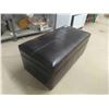 Image 2 : Vinyl Upholstered Ottoman/ Storage Box 13" x 18" x 36" 