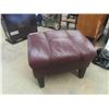 Image 2 : Small Puffy Upholstered Foot Stool/ Ottoman with Storage 16" x 18" x 23" 