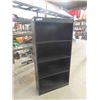 Image 1 : Modern Black 4 Tier Wooden Bookshelf11.5" x 28" x 56" 