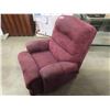 Image 3 : Burgundy Reclining Rocking Chair