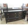 Image 2 : Modern Black Wood Dresser with Mirror + Night Stand ; Dresser - 6 Drawer 