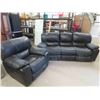 Image 1 : Leather/ Leather Like 92" Sofa + Chair with Electric Recline