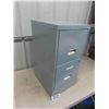 Image 2 : 2 Drawer Metal Filing Cabinet - NO Key 15" x 18" x 29" 