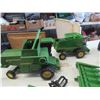 Image 8 : Assorted John Deere/ ERTL Die Cast + Plastic Tractors + Combines with Headers - 