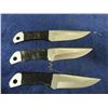 Image 2 : Set of 3 Throw Knives + Holster - Hibber Knives & Curved Skinning ? Knife with Holster