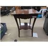 Image 1 : Parlour Table - 2 Tier, with Decorative Carvings 24" x 24" x 29.5" 