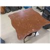 Image 3 : Parlour Table - 2 Tier, with Decorative Carvings 24" x 24" x 29.5" 