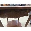 Image 5 : Parlour Table - 2 Tier, with Decorative Carvings 24" x 24" x 29.5" 