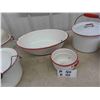 Image 3 : 6 Enamel Ware - Red + White