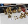 Image 1 : Brass Tea Pot, Goblets, Duck Book Ends, Nabob Spoons