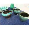 Image 2 : 8 Blue Mountain Dishes ; Vase, Cream + Sugar, Cups