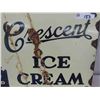 Image 3 : Crescent Porcelain Vintage Ice Cream Sign with Guard - Cool Graphics  18" x 28" 