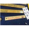 Image 4 : 9 Wooden Rulers - Straight + Folding - Many with Advertising ; 7Up, Dominion Oil