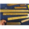 Image 5 : 9 Wooden Rulers - Straight + Folding - Many with Advertising ; 7Up, Dominion Oil