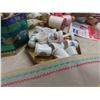 Image 9 : Sewing Notions, Scissors, Knitting Needles, Buttons, Porcelain Thimble, Thread,