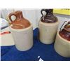 Image 4 : 4 Crockery Items ; 2 Jugs -1 with Tag, 2 Pickle Crocks with Lids