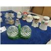 Image 2 : China/ Glass Salt + Pepper Shakers & Candle Holders