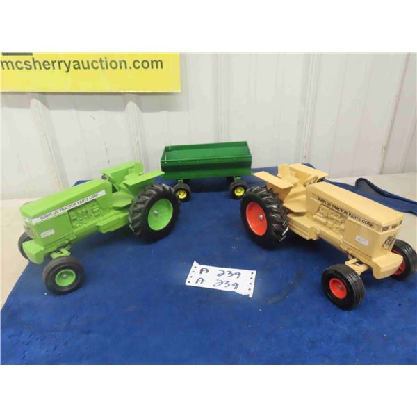 2 Die Cast Tractors - Surplus Tractor Parts Corp + Grain Wagon