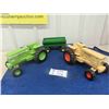 Image 1 : 2 Die Cast Tractors - Surplus Tractor Parts Corp + Grain Wagon
