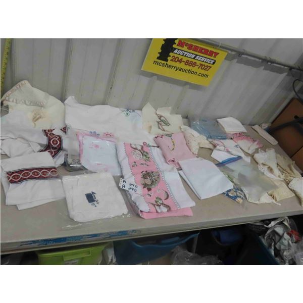 Linens; Doilies, Table Covers/ Runners + Cloths