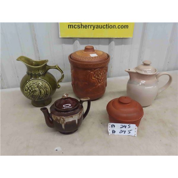 McCoy Pitcher, Ceramic Urn/ Cookie Jar, Tea Pot