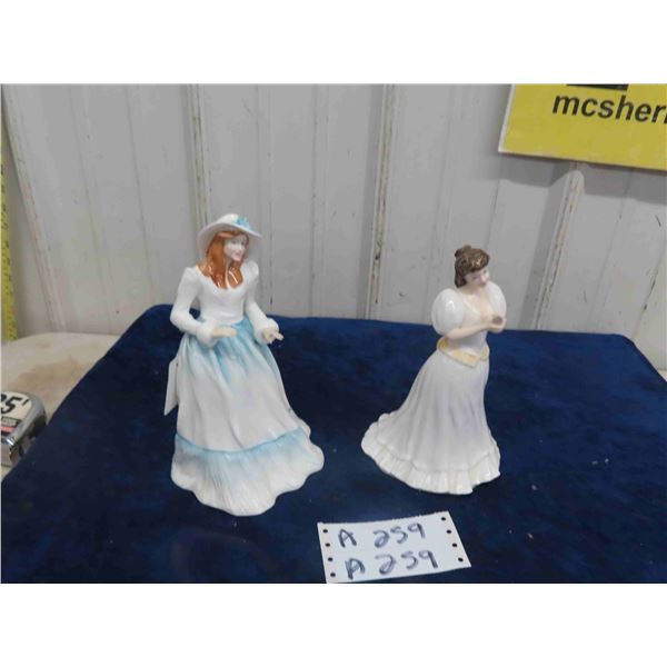 2 Royal Doulton Figurines ; Maria 1993 + Emily 1989