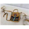 Image 5 : Moccasins, Indigenous Style Purse/ Pouch, Leather Lederhosen