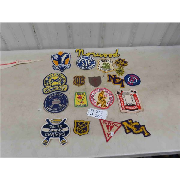 19 Patches ; Sports, Vintage on Most - Lots of Local Manitoba