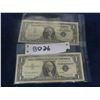 Image 1 : (2) USA $1 Silver Stock Certificates