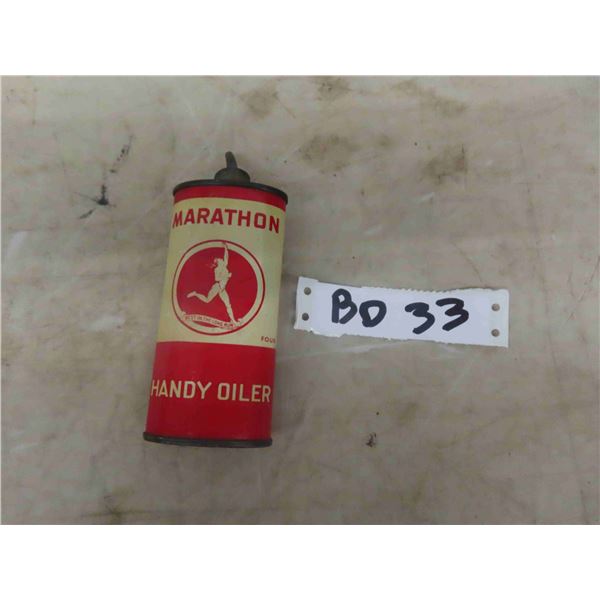 Vintage 1940's Marathon 4 oz Handy Oiler Can