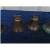 Image 3 : 8 Antique Sheep Open End Bells - 6 Are Solid Brass - 1 Dated + Embossed ' Champion 1878' 