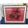 Image 2 : 2 Vintage Inuit Soapstone Carvings - Both Signed ; Seal + Bird - Both 4" & Framed