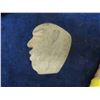 Image 5 : Vintage Inuit Made Wool Applique Hat with Real Fur, 2 Stone Carvings of Human Head