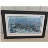 Image 1 : Roman Swiderek Pro Framed Limited Edition Print Winnipeg View Main St from 
